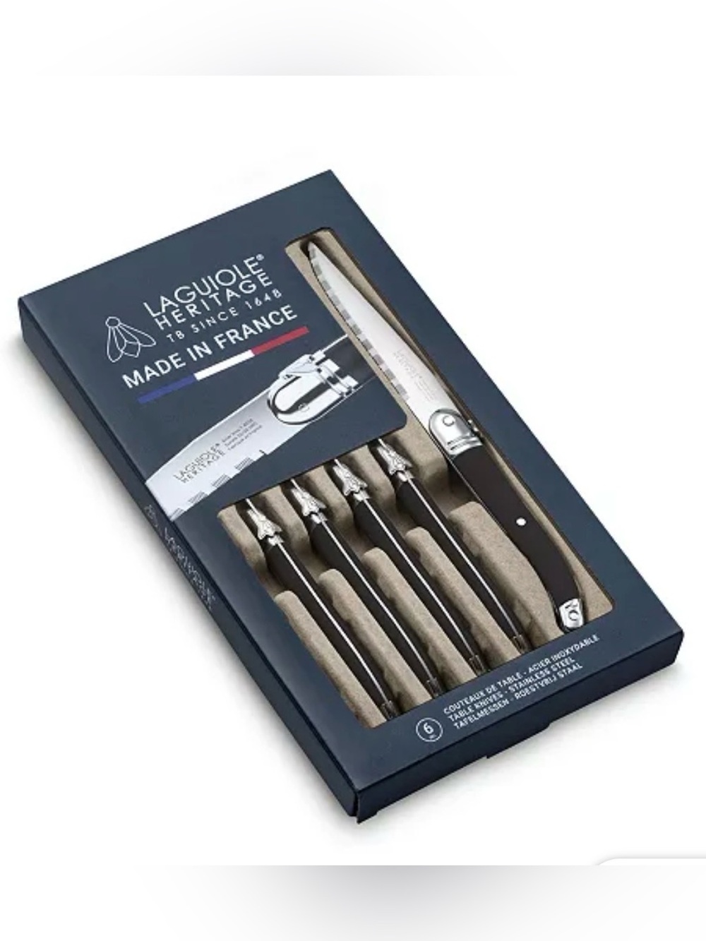 NEW Laguiole Heritage Steak Knives Made in France 6 Pack Retails $120